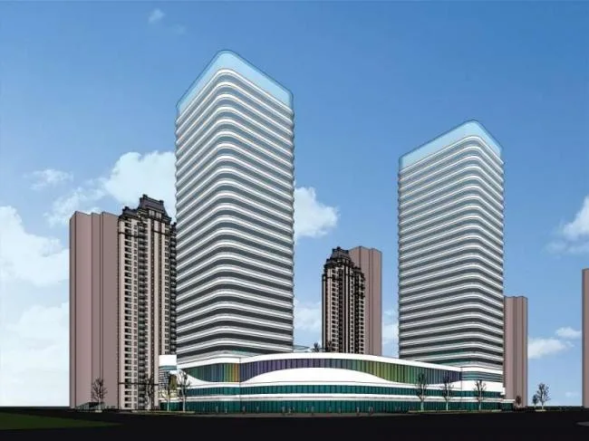 Sketchup Complex Model | Multi story High rise Complex, High rise Office Building, Commercial, Hotel, Apartment, Modern Style