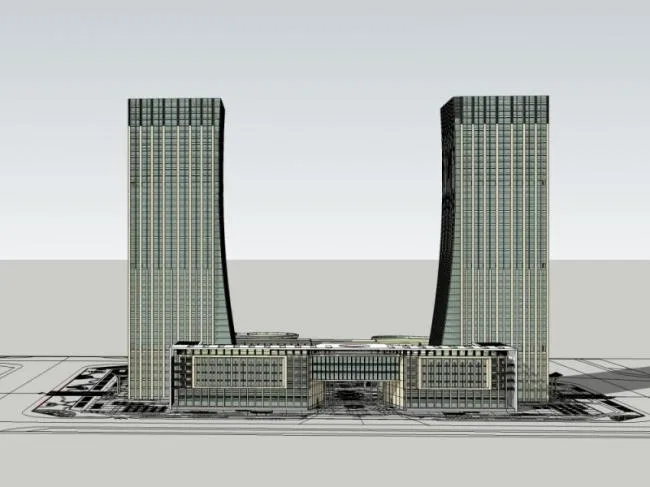 Sketchup Office Model | Super High rise Office Building, Modern Style