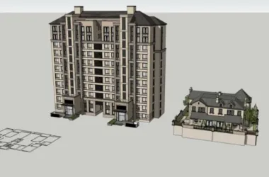 SketchUp Residential Models: High-Rise Apartments, Garden Villas, and Classic-Style Homes-BIM WORLD