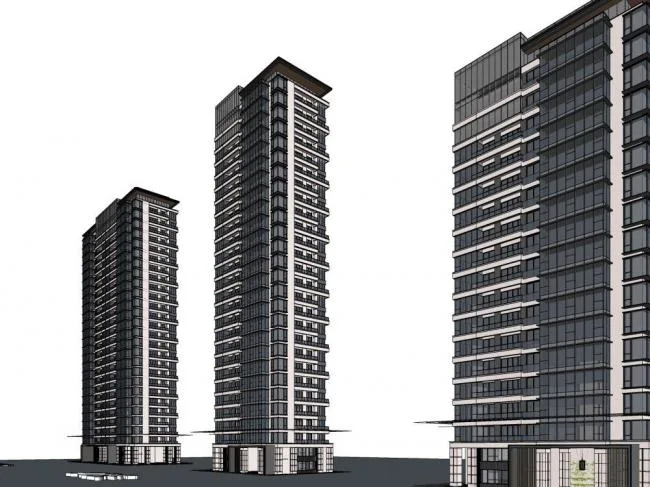 Sketchup Residential Model | High rise Residential Buildings, Modern Style, Residential Buildings