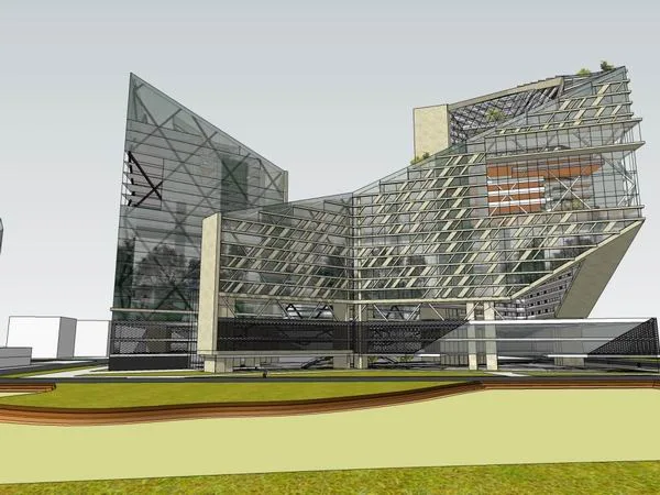 Sketchup Office Model | High rise Office Building, Modern Style