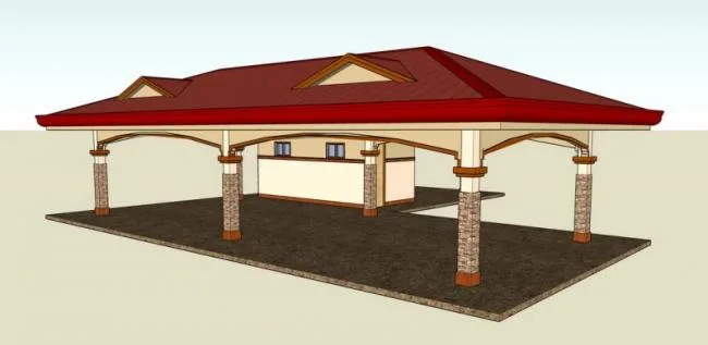 Sketchup Material Model | Gallery, Pavilion, Sketch