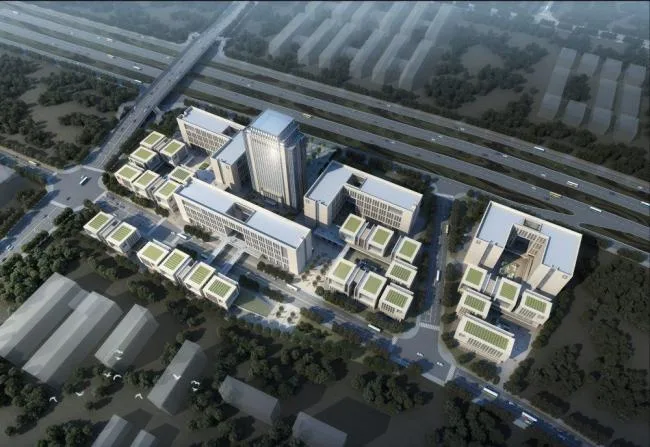 Sketchu Industrial Building | Multi story High rise Mixed Office Industrial Park, Industrial Building, Modern Style