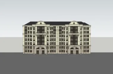 Classical Multi-Story Residential Model in SketchUp-BIM WORLD