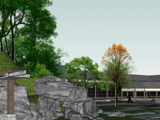 Sketchup Landscape Model | Garden Landscape, Chinese Style