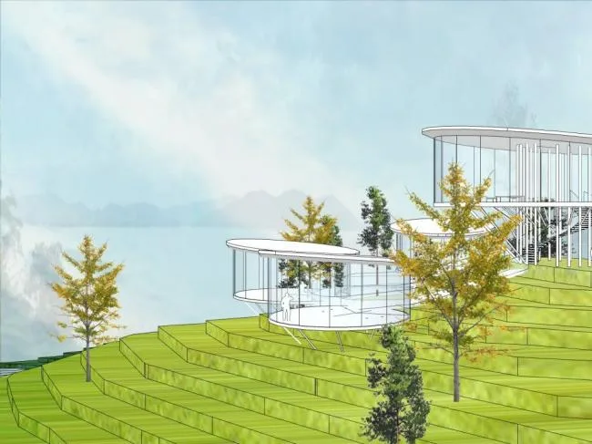 Sketchup Business Model | Exhibition Center, Modern Style, Commercial Architecture