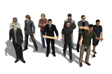 SketchUp Material Models for 3D Casual Male Characters-BIM WORLD