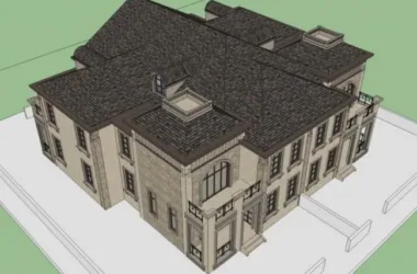 SketchUp Business Model: Combining Clubhouse and Classical Design Styles-BIM WORLD