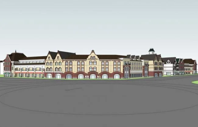 Sketchup Business Model | Multi story street side commercial, European style, classical style