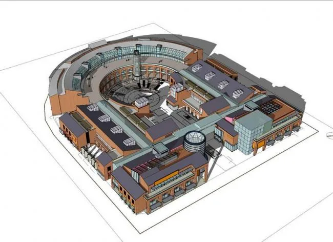 Sketchup Business Model | Shanghai Lujiazui 96 Square, Multi story Commercial, Modern Style