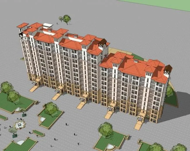 Sketchup Residential Model | High rise residential communities, residential buildings, Spanish style, classical style