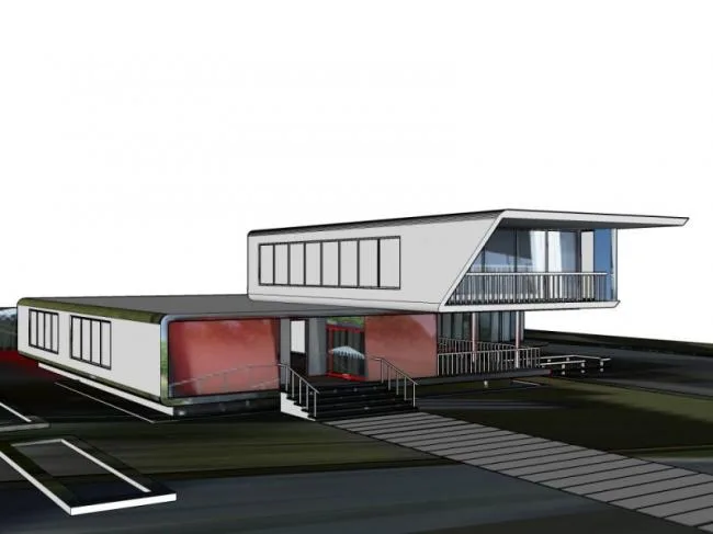 Sketchup Business Model | Clubhouse, Modern Style