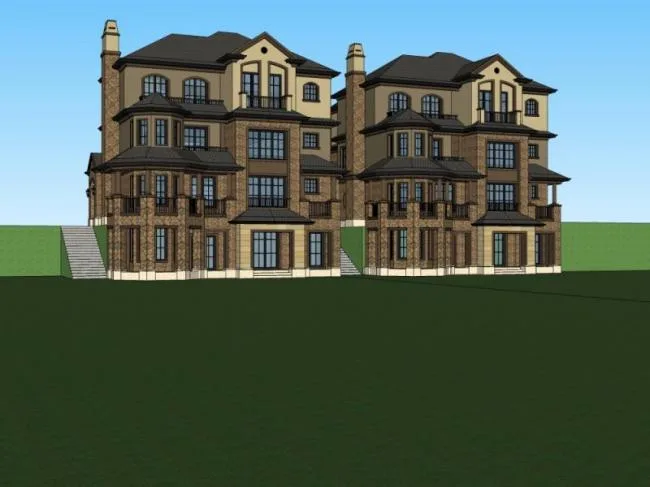 Sketchup Residential Model | Multi story Residential, Stacked, Residential Architecture, Classical Style