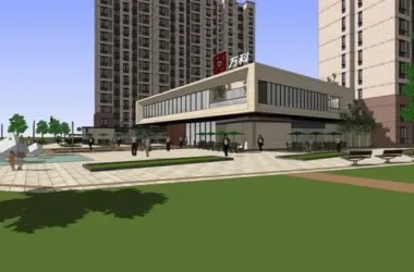 SketchUp Residential Design: Modern High-Rise Building with Community Clubhouse-BIM WORLD