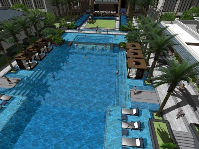 Sketchup Landscape Model | Pool Landscape, Classical Style