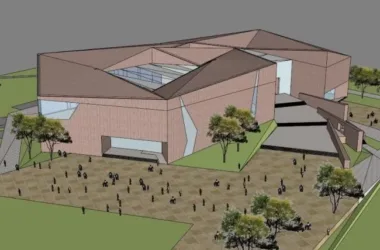 Modern Multi-Story Cultural Center and Exhibition Hall in SketchUp-BIM WORLD