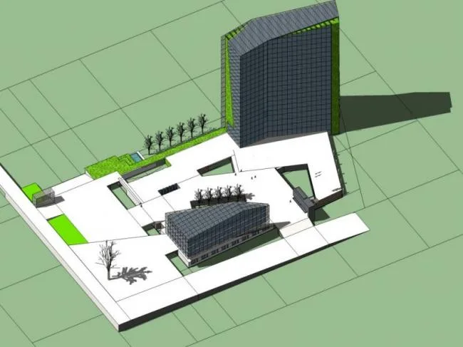 Sketchup Office Model | High rise Office Building, Modern Style