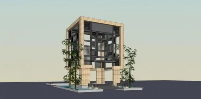 Sketchup Sketch Model | Pavilion, Modern Style, Sketch