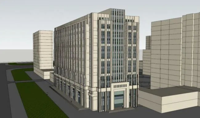 Sketchup Office Model | Multi story Office Building, Classical Style