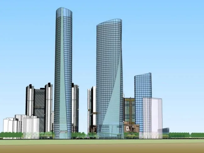 Sketchup Complex Model | Super high-rise commercial complex, office, hotel, residential, modern style