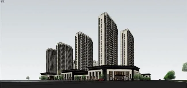 Sketchup Residential Model | High rise Residential Buildings, Classical Style