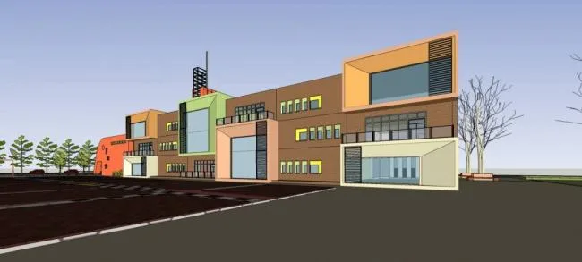 Sketchup School Model | Multi story Kindergarten School, Modern Style, Educational Architecture