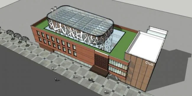 Sketchup Business Model | Multi story Clubhouse, Modern Style