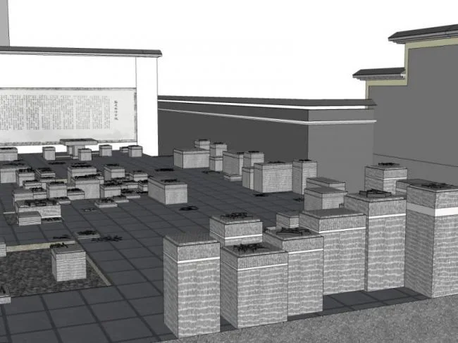 Chinese-Style Courtyard Landscape Model in SketchUp