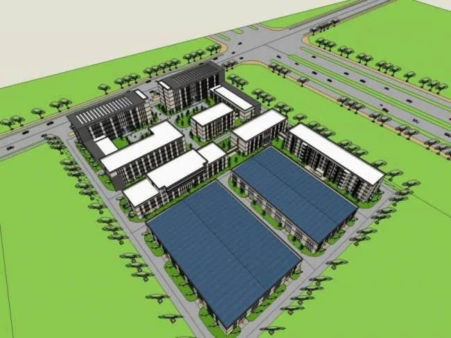 Sketchu Industrial Building | Multi story Industrial Park, Industrial Park, Modern Style