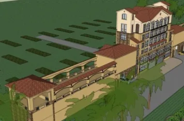 Classical Multi-Story Hotel Model in SketchUp-BIM WORLD