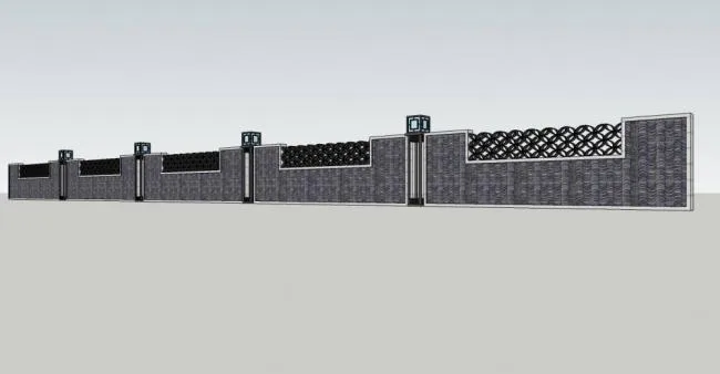 Sketchup Material Model | Wall, Chinese Style, Architectural Components