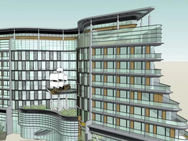 Sketchup Hotel Model | Multi story Hotel, Modern Style