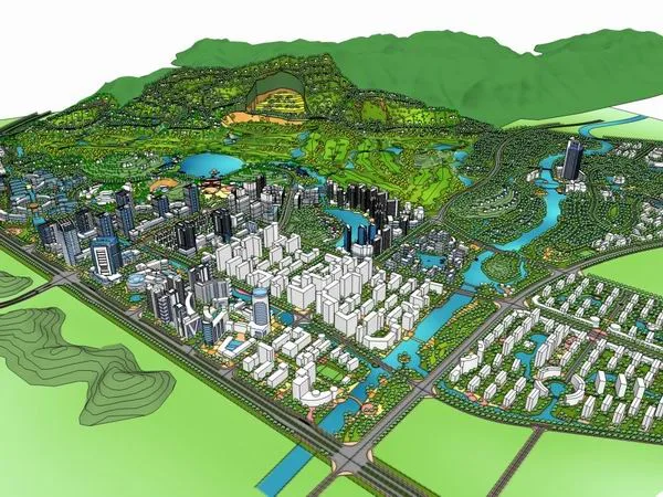 Sketchup Planning Model | Large Complete Urban Planning, Modern Style