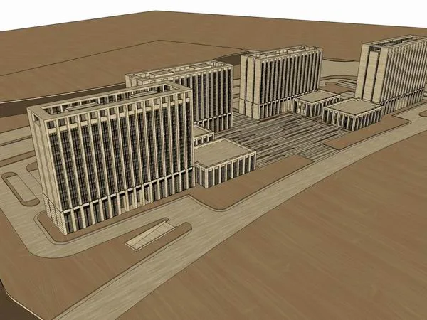 Sketchup Office Model | High rise Office Building, Modern Style