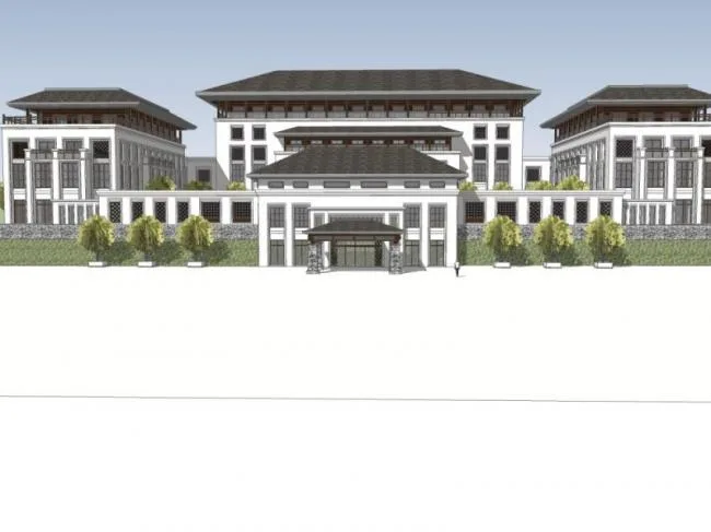 Sketchup Business Model | Multi story Club, Modern Chinese Style