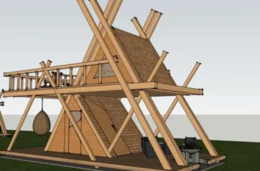 Modern Wooden Villa Model in SketchUp | Stylish Vacation Home Design-BIM WORLD