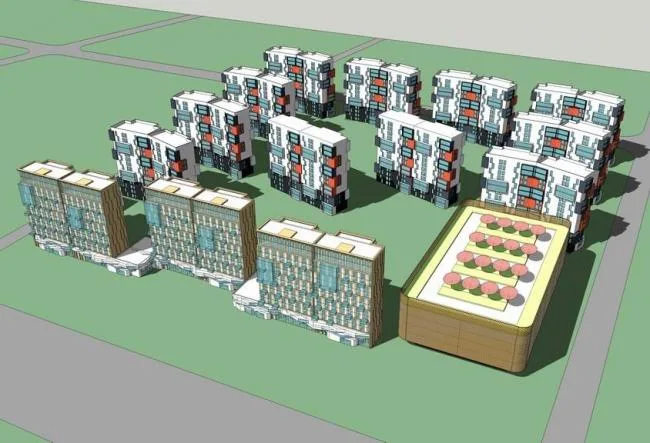 Sketchup Residential Model | Mid to High Rise Residential Buildings, Modern Style, Residential Architecture
