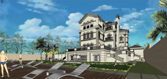 European Classical Solo Villa Model | Residential Architecture in SketchUp