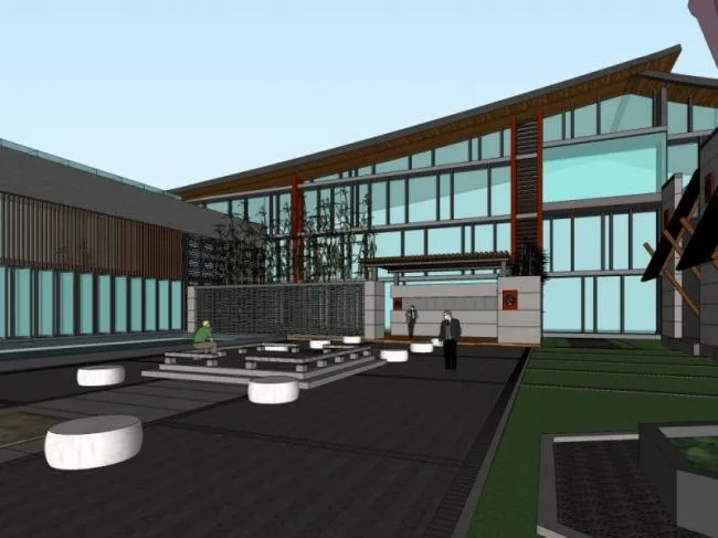 Sketchup Hotel Model | Multi story Hotel, Chinese Style