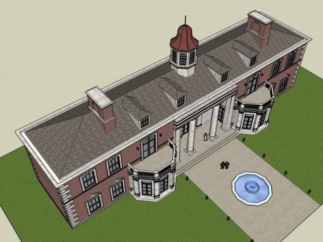Sketchup Business Model | Clubhouse, Modern Style