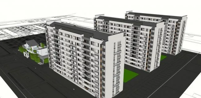Sketchup Residential Model | High rise residential building, modern style, 10 floors