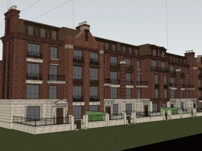 Sketchup Residential Model | Multi story townhouse, residential building, classical style, European style