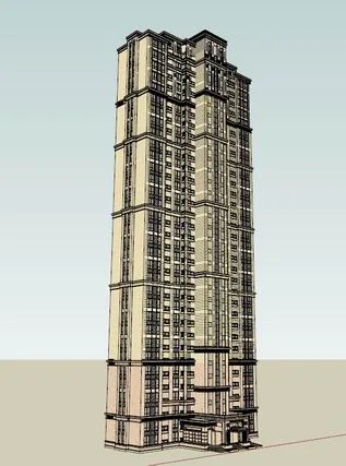 SketchUp Residential Design | Super-Tall Classical Style Home-BIM WORLD