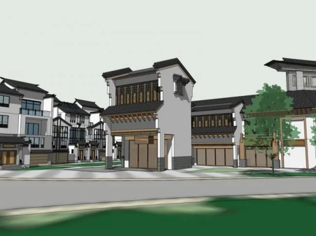 Sketchup Planning Model | Community Planning, Chinese Style
