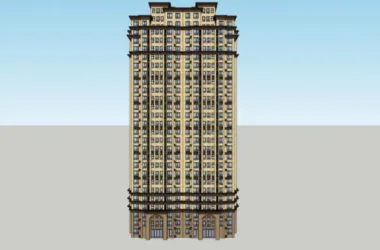 SketchUp Residential Models: Classical-Style High-Rise Buildings-BIM WORLD