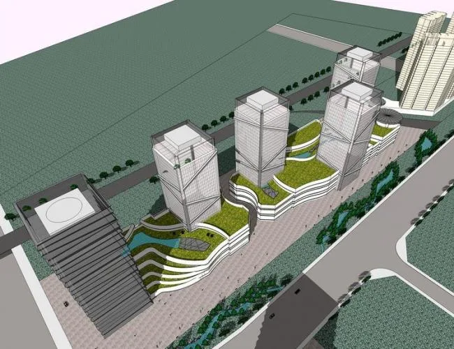 Sketchup Office Model | High rise Office Building, Modern Style