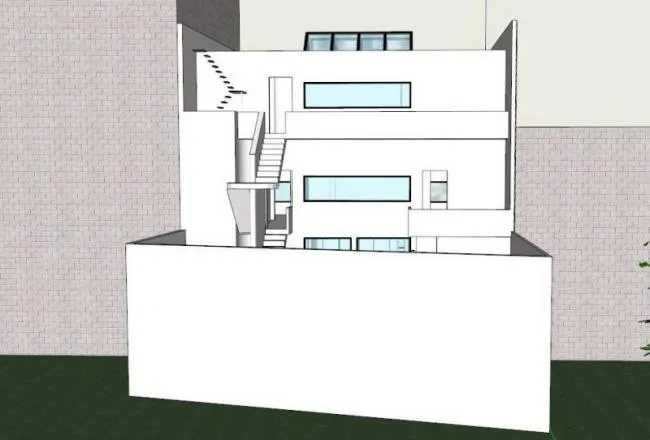 Sketchup Residential Model | Multi story Residence, Corbusier, Modern Style