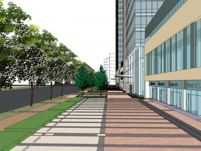 Sketchup Landscape Model | Commercial Landscape, Modern Style