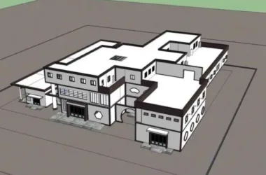 Modern Multi-Story Hospital Model in SketchUp | Contemporary Chinese Medical Building Design-BIM WORLD