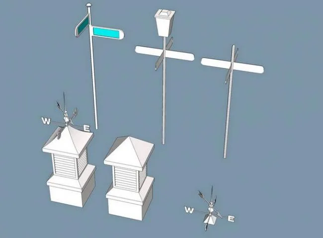 Sketchup Material Model | Road Sign Landscape Material Component